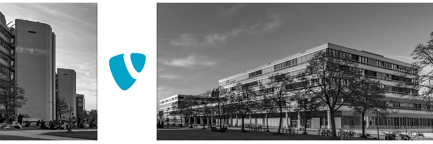 Universität Bielefeld als schwarz-weiß Foto